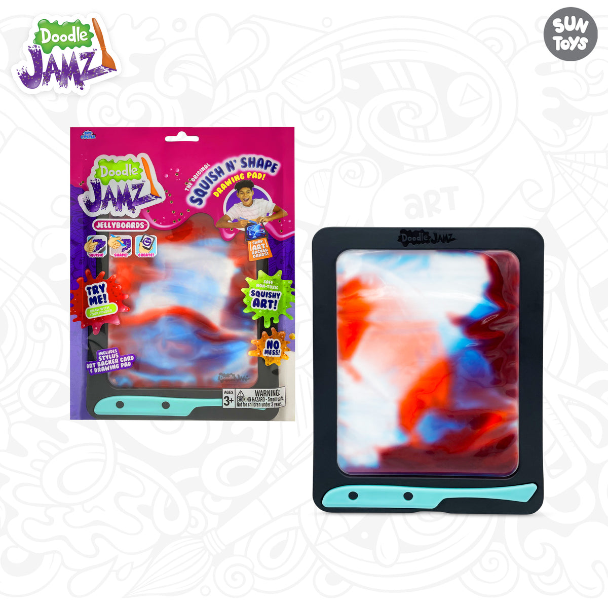 DoodleJamz BrightBoard - Light-Up Sensory LED Drawing Pad, Filled with  Squishy Beads and Gel, Compatible with All DoodleJamz Drawing Pads,  No-Mess